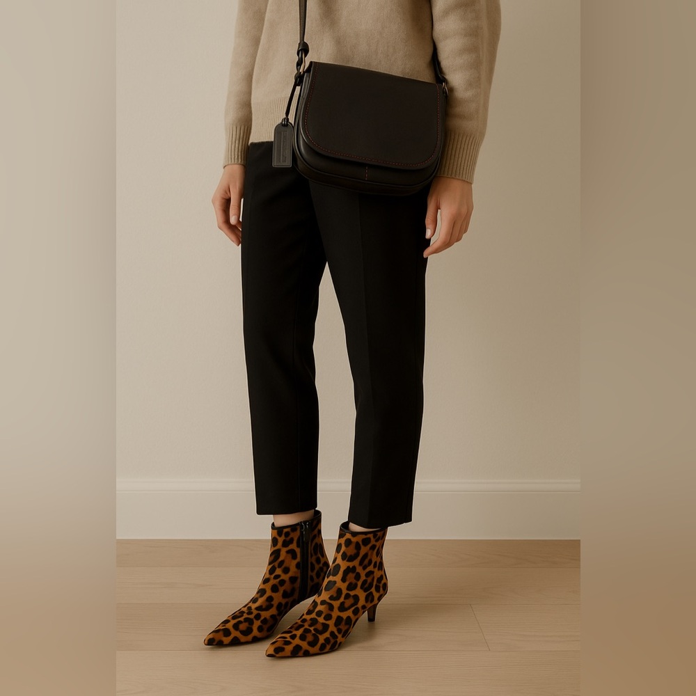 Raye Force Bootie in Tan Leopard Size 7